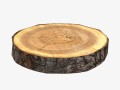 wood log slice low-poly 3D 모델