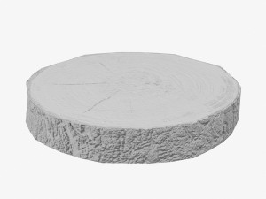 wood log slice low-poly Model 3D