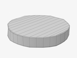 wood log slice low-poly Model 3D