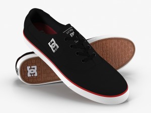 dc shoes - flash tx black-red 3D Model