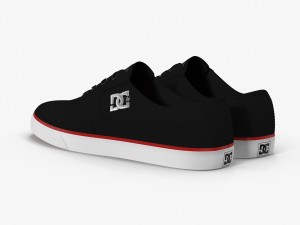 dc shoes - flash tx black-red 3D Model