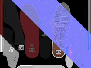 dc shoes - flash tx black-red 3D Model