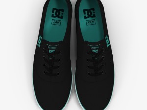 dc shoes - flash tx black-turquoise 3D Model