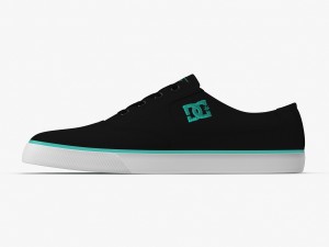 dc shoes - flash tx black-turquoise 3D Model