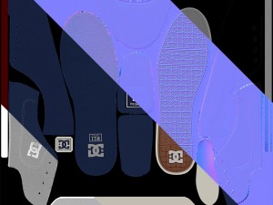 dc shoes - flash tx estate-blue 3D 모델