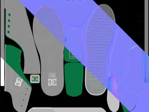 dc shoes - flash tx fern 3D Model