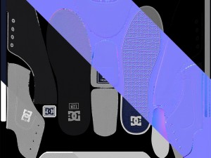 dc shoes - flash tx grey 3D Model