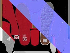 dc shoes - flash tx red 3D Модель