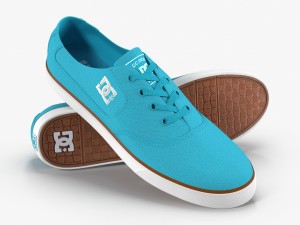 dc shoes - flash tx turquoise 3D मॉडल