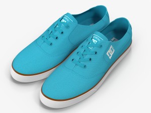 dc shoes - flash tx turquoise 3D Model