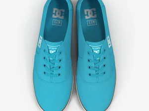 sapatos dc - flash tx turquesa Modelo 3D