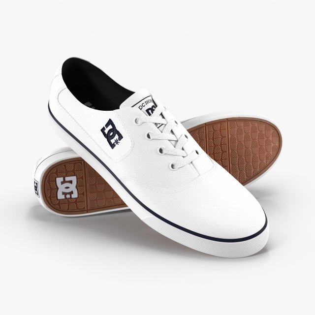 dc shoes - flash tx white 3D Model .c4d .max .obj .3ds .fbx .stl .blend 