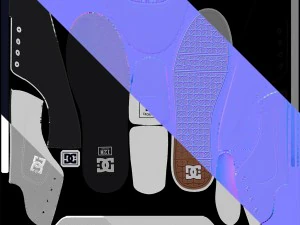 dc shoes - flash tx white 3D Model