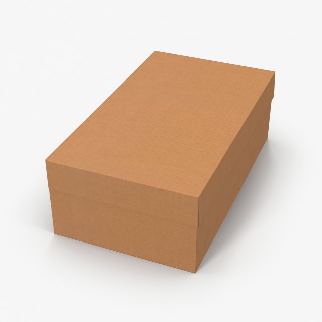 cardboard shoe box low poly 3D in 3DExport