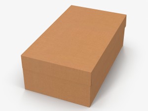 cardboard shoe box low-poly Modello 3D