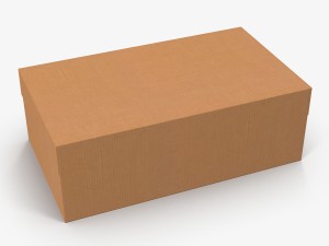 cardboard shoe box low-poly Modello 3D