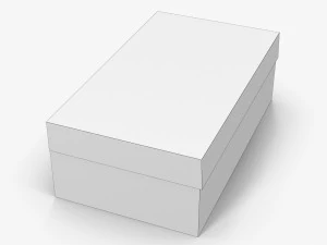 kartonowe pudełko na buty low-poly Model 3D