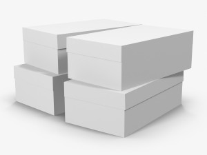 colored shoe boxes low-poly 3D 模型