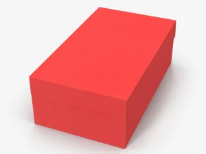 caixas de sapato coloridas low-poly Modelo 3D