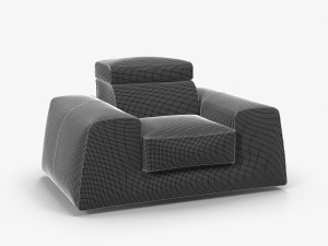 leather armchair boss 3D Model