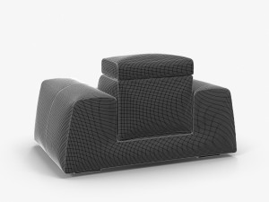 leather armchair boss 3D Model