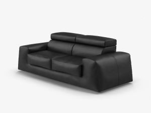 leather sofa boss Model 3D