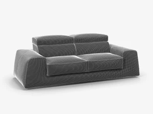 leather sofa boss 3D Model