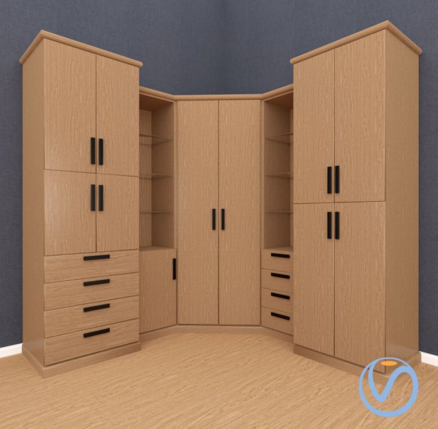 wardrobe Model 3D .c4d .max .obj .3ds .fbx .stl .blend 