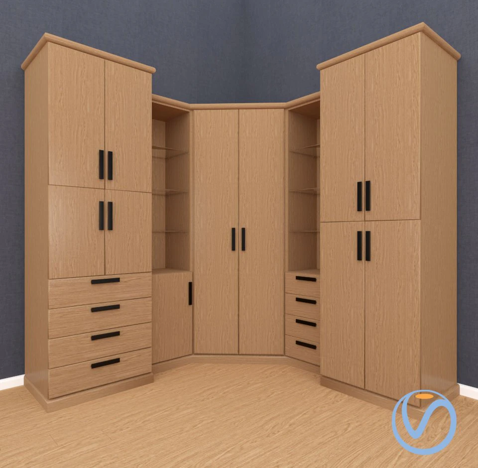 wardrobe 3D Model .c4d .max .obj .3ds .fbx .stl .blend 