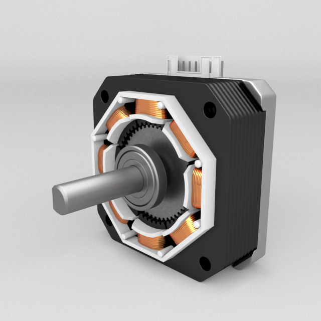 stepper nema 17 18ncm full model 3D Модель .c4d .max .obj .3ds .fbx .stl .blend 