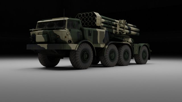 Uragan military vehicle Modelo 3D .c4d .max .obj .3ds .fbx .stl .blend 