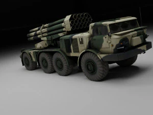Veh&iacute;culo militar de Uragan Modelo 3D