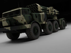 Veh&iacute;culo militar de Uragan Modelo 3D