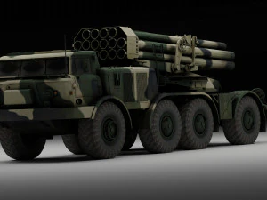 Veh&iacute;culo militar de Uragan Modelo 3D