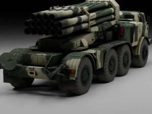 Veh&iacute;culo militar de Uragan Modelo 3D