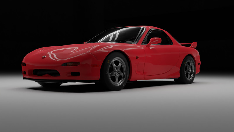 Mazda RX 7 FD3S Model 3D .c4d .max .obj .3ds .fbx .stl .blend 
