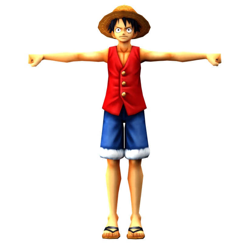 Luffy Modelo 3D .c4d .max .obj .3ds .fbx .stl .blend 