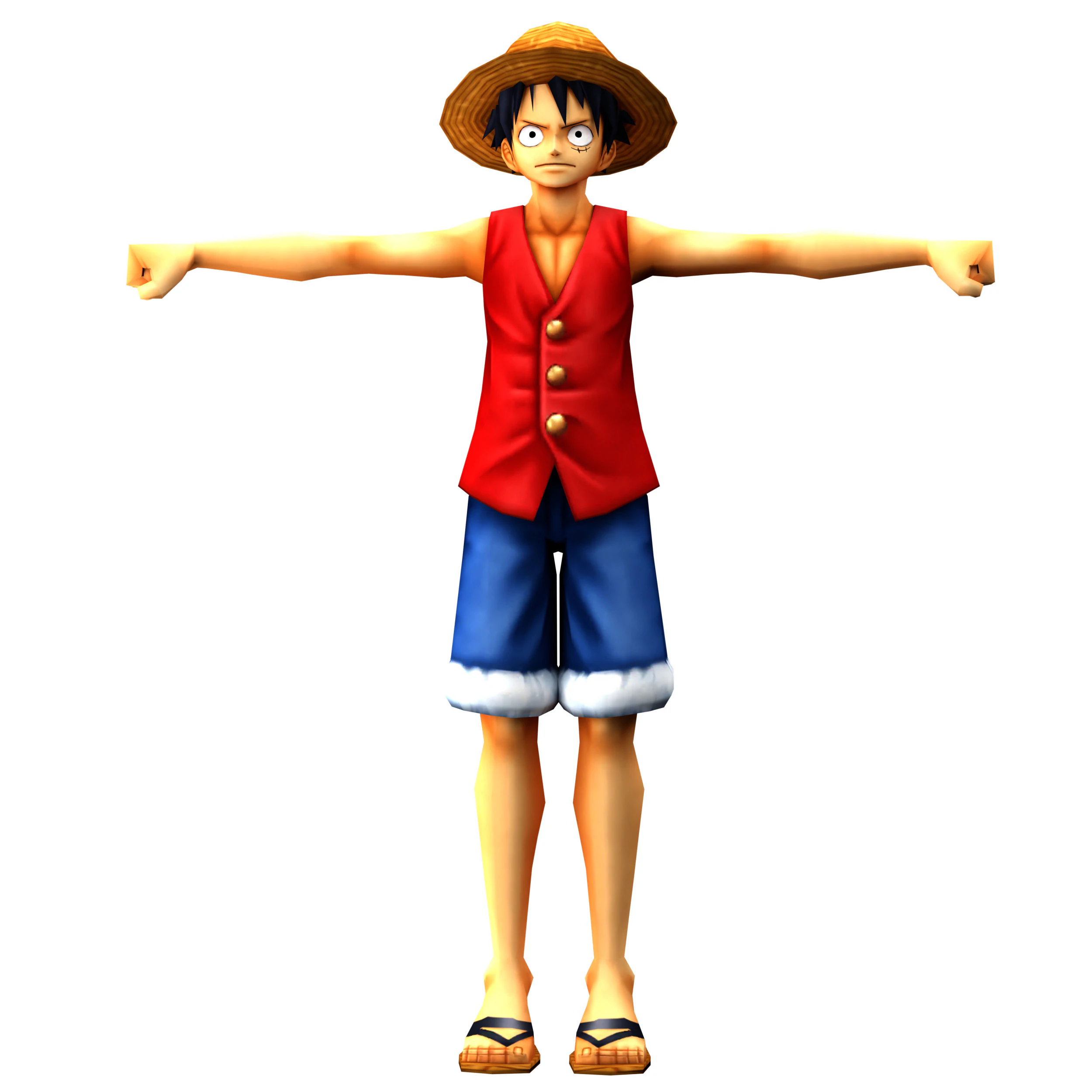 Luffy 3D Model .c4d .max .obj .3ds .fbx .stl .blend 