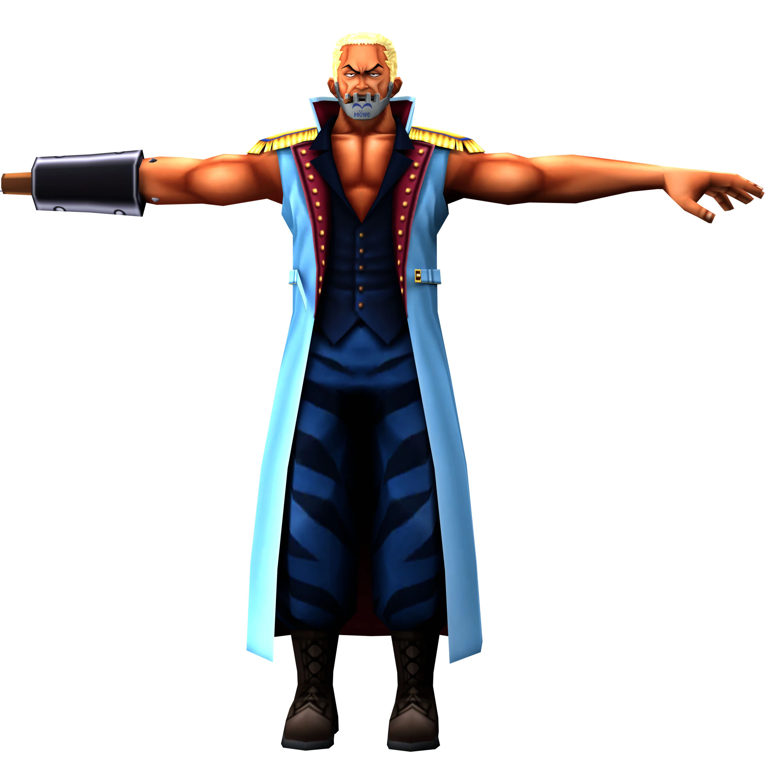 Morgan One Piece 3D Model .c4d .max .obj .3ds .fbx .stl .blend 