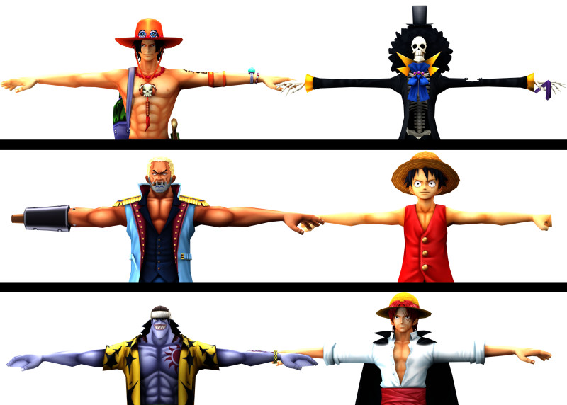 One piece coolection 3D Модель .c4d .max .obj .3ds .fbx .stl .blend