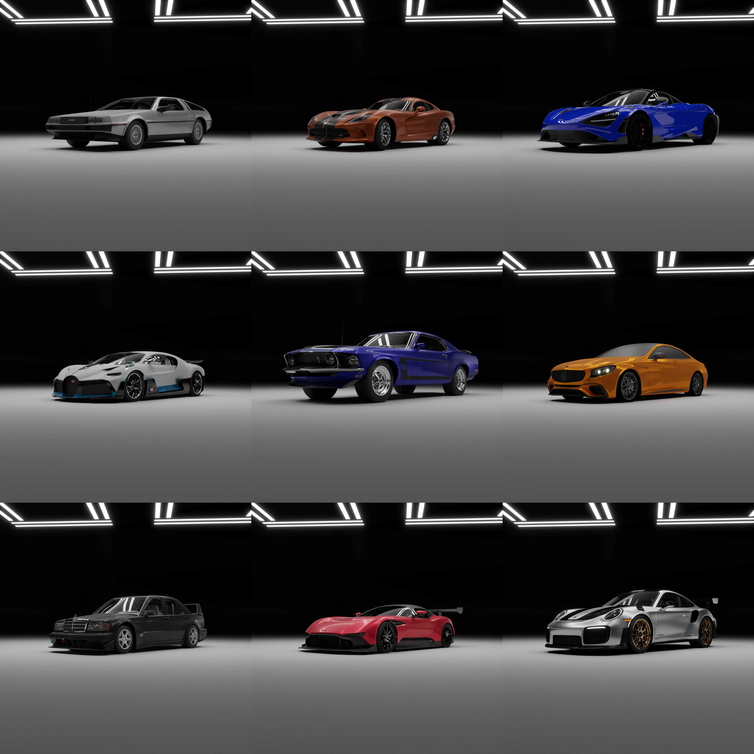 Cars Collection 3D Model .c4d .max .obj .3ds .fbx .stl .blend 