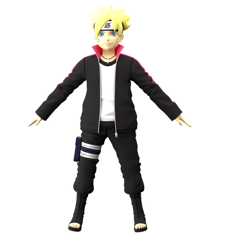 Boruto Uzumaki 3D Model .c4d .max .obj .3ds .fbx .stl .blend 