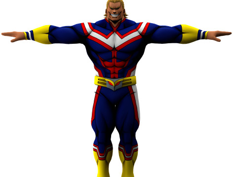 All Might Modello 3D