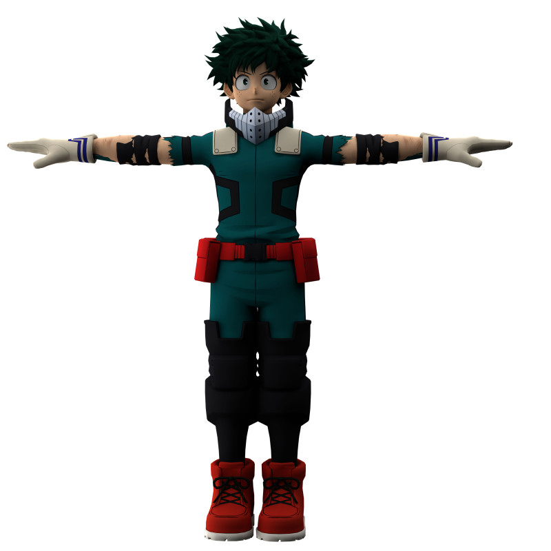 Izuku Midoriya 3D Model .c4d .max .obj .3ds .fbx .stl .blend 