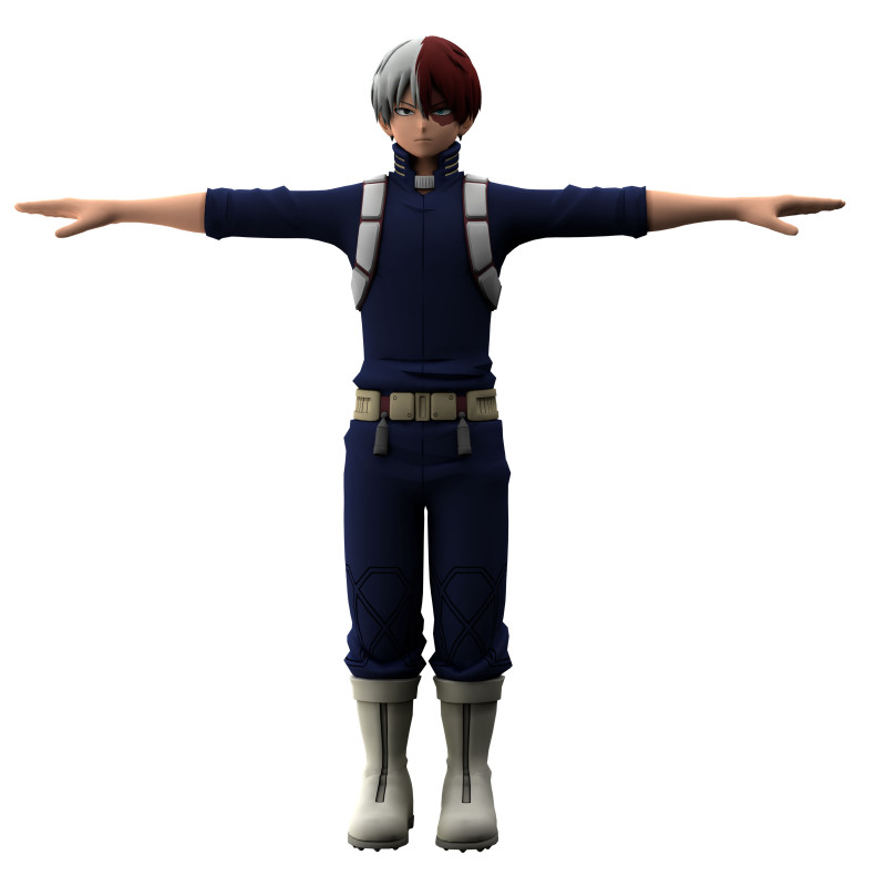Shoto Todoroki 3D Model .c4d .max .obj .3ds .fbx .stl .blend 