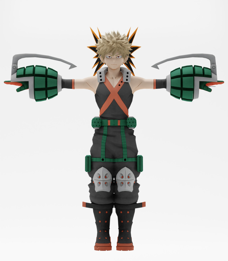 Katsuki Bakugo 3D Модель .c4d .max .obj .3ds .fbx .stl .blend 