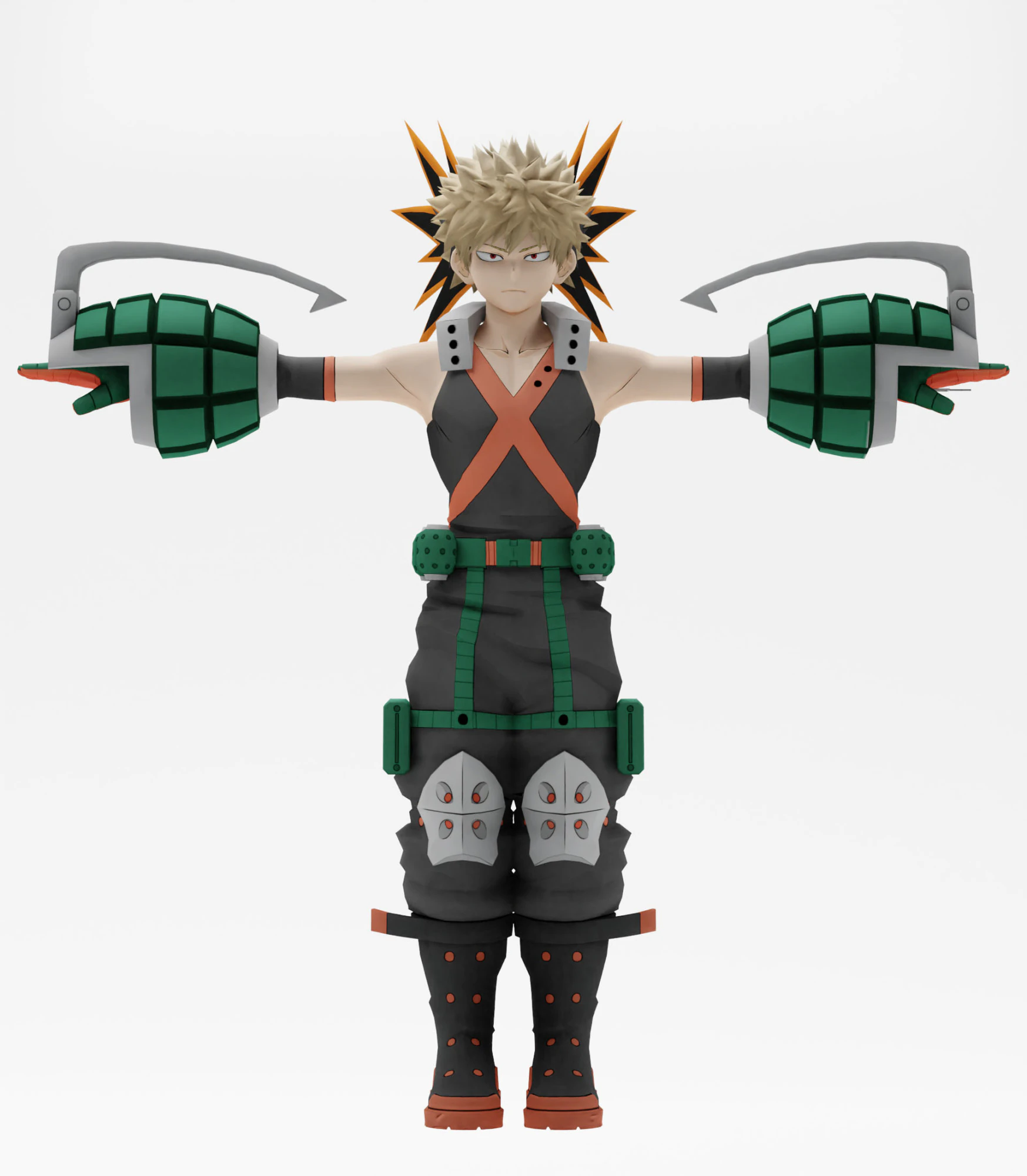 Katsuki Bakugo 3D Model .c4d .max .obj .3ds .fbx .stl .blend 