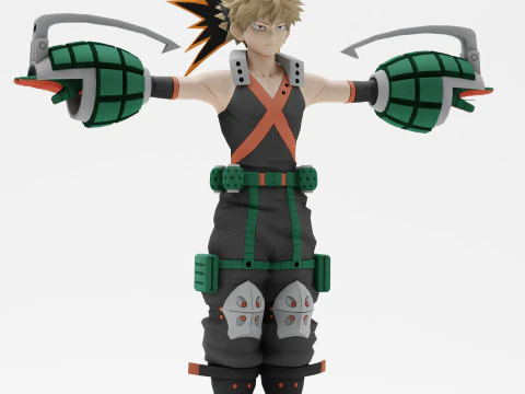 Katsuki Bakugo 3D Model