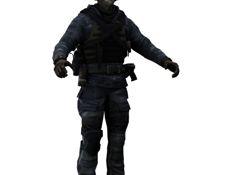 Soldier 2 Model 3D