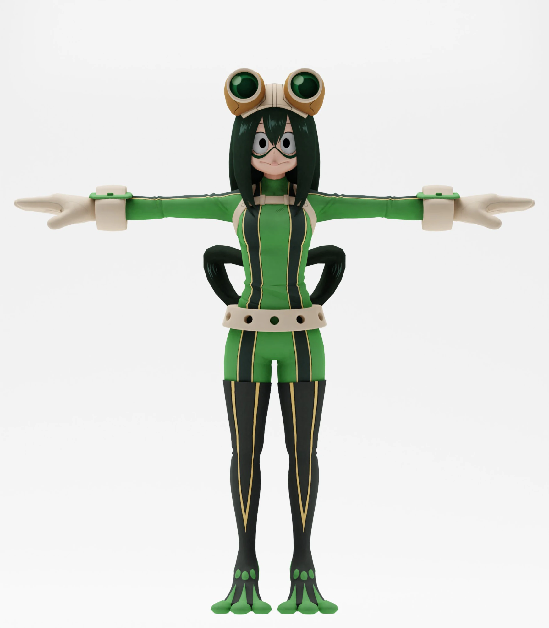 Tsuyu Asui 3D Model .c4d .max .obj .3ds .fbx .stl .blend 